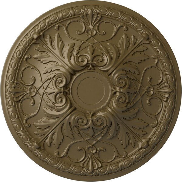 Ekena Millwork Tristan Ceiling Medallion (Fits Canopies up to 5 1/2"), Hand-Painted Mississippi Mud, 26"OD x 3"P CM26TNMMF - main